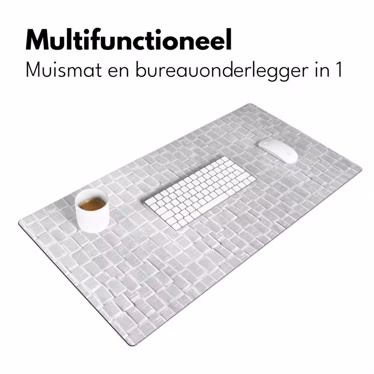 Papier - Overlappend - Textuur - Modern - Wit Muismat XXL klein -sfeer4
