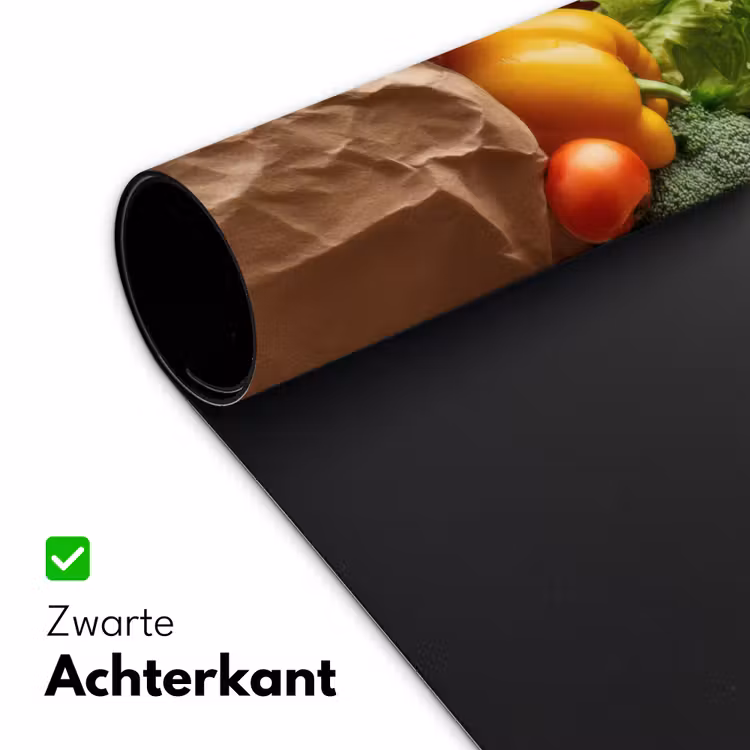 Papieren - Boodschappen - Groente - Kleurrijk Muismat XXL klein -sfeer2