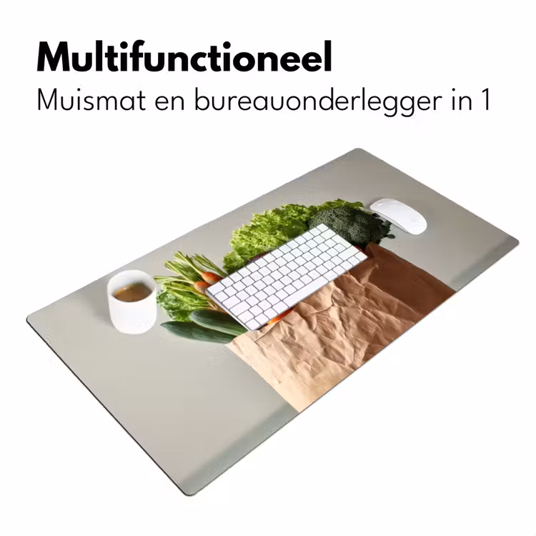 Papieren - Boodschappen - Groente - Kleurrijk Muismat XXL klein -sfeer4