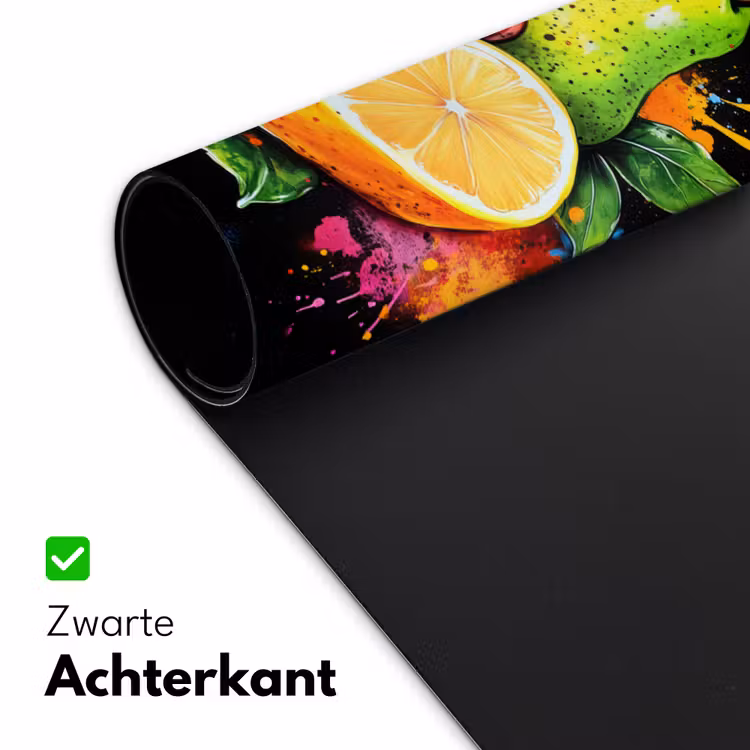 Paprika - Peer - Citroen - Graffiti - Verf - Abstract Muismat XXL klein -sfeer2
