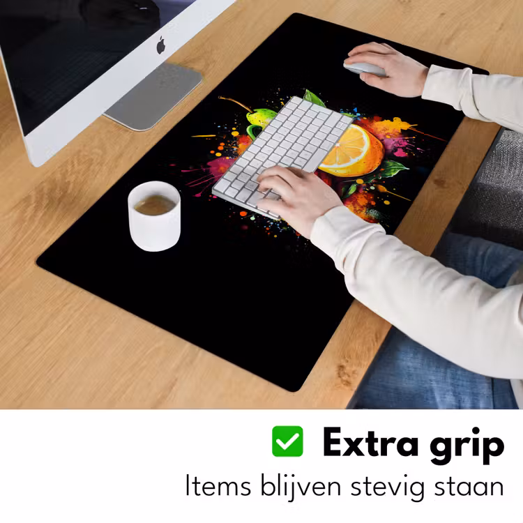 Paprika - Peer - Citroen - Graffiti - Verf - Abstract Muismat XXL klein -sfeer3