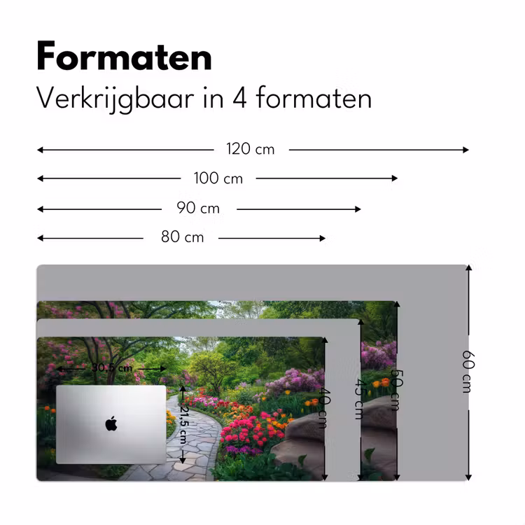 Park - Bloemen - Tuin Muismat XXL klein -sfeer5