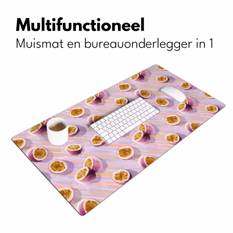 Passievrucht - Tropisch - Paars Muismat XXL klein 681 -sfeer4