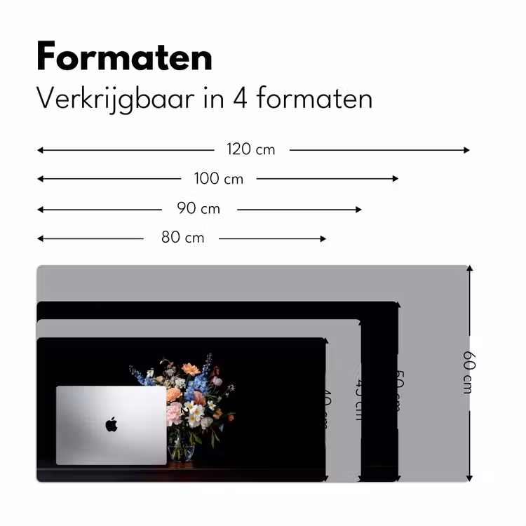 Pastel - Bloemen - Glazen - Vaas Muismat XXL klein -sfeer5