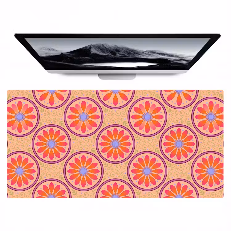 Patroon - Bloemen - Decoratief - Kleurrijk - Modern Muismat XXL klein -zzz3d