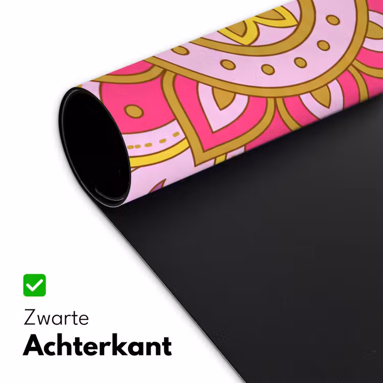 Patroon - Bloemmotief - Decoratie - Abstract - Roze Muismat XXL klein -sfeer2