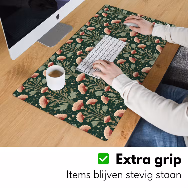 Patroon - Botanisch - Kleurrijk Muismat XXL klein 681 -sfeer3