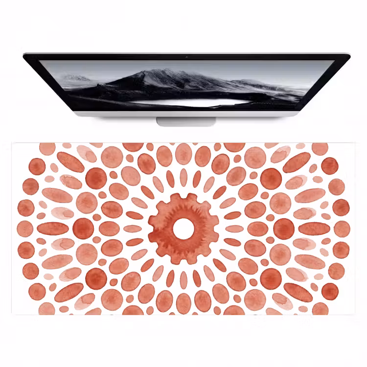Patroon - Cirkels - Abstract - Modern - Rood Muismat XXL klein -zzz3d