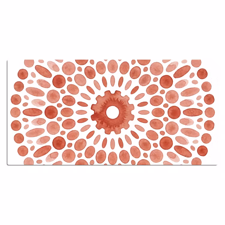 Patroon - Cirkels - Abstract - Modern - Rood Muismat XXL klein -3d_leeg