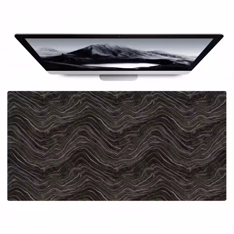 Patroon - Contrast - Antraciet Muismat XXL klein 681 -zzz3d