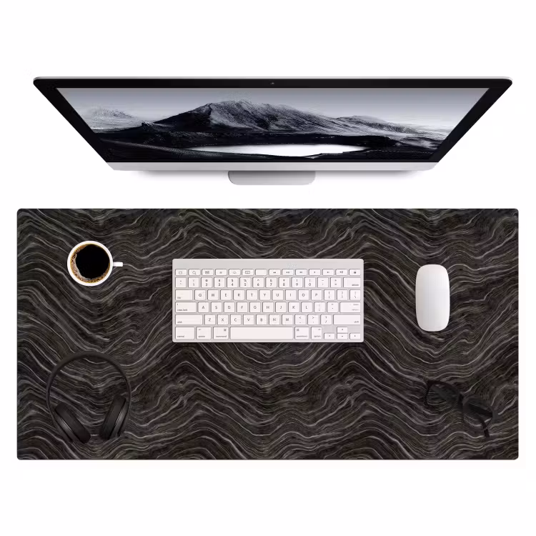 Patroon - Contrast - Antraciet Muismat XXL klein 681 -3d