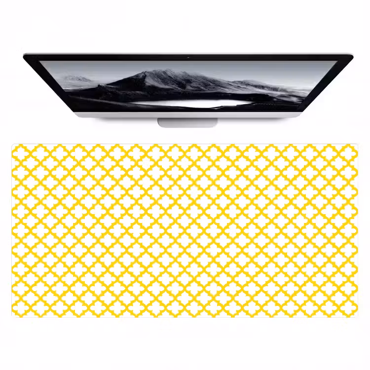 Patroon - Geometrisch - Klassiek - Geel Muismat XXL klein 681 -zzz3d