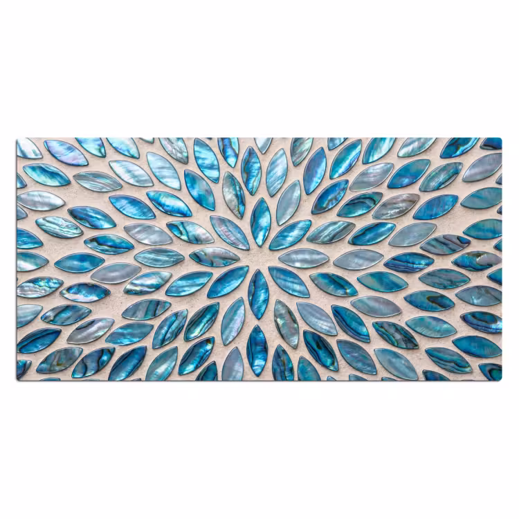 Patroon - Glans - Abstract - Blauw - Decoratie Muismat XXL klein -3d_leeg