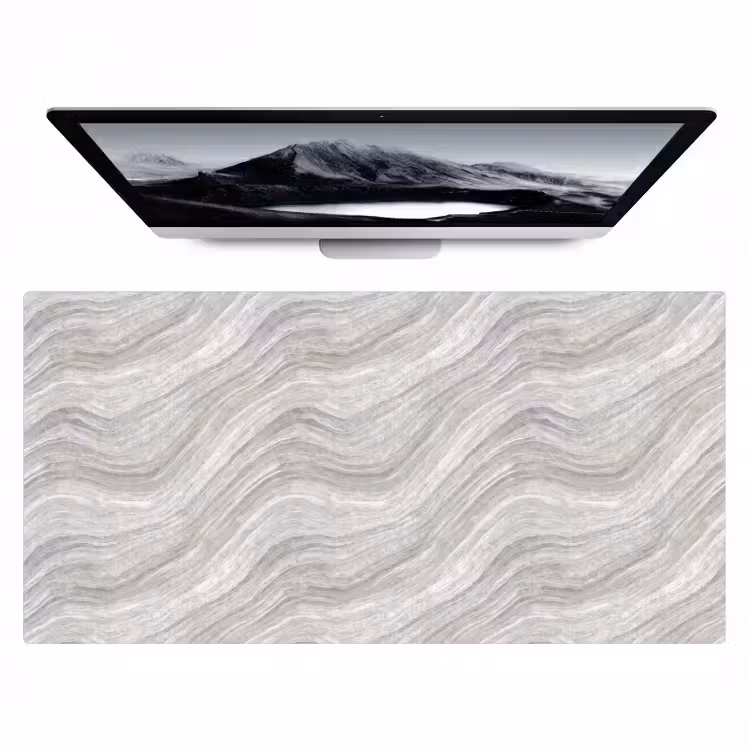 Patroon - Helder - Wit - Grijs Muismat XXL klein 681 -zzz3d