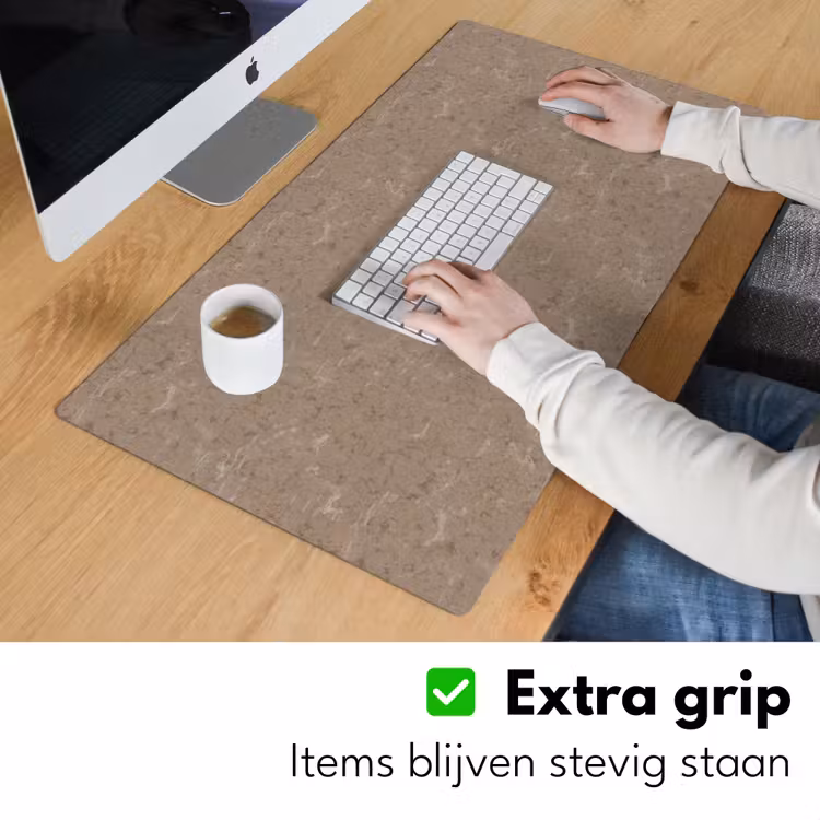 Patroon - Kalksteen - Beige Muismat XXL klein 681 -sfeer3