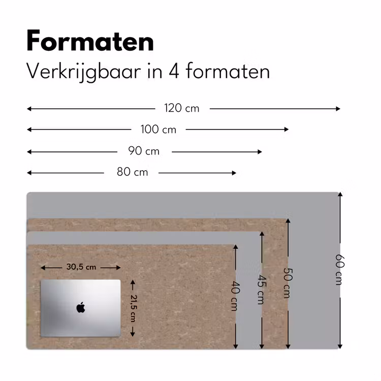 Patroon - Kalksteen - Beige Muismat XXL klein 681 -sfeer5