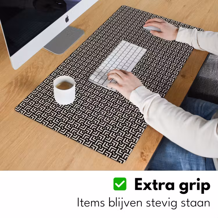 Patroon - Marmer - Zwart Muismat XXL klein 681 -sfeer3