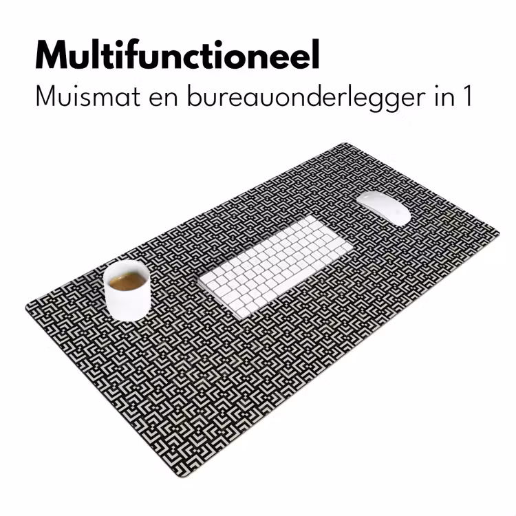 Patroon - Marmer - Zwart Muismat XXL klein 681 -sfeer4