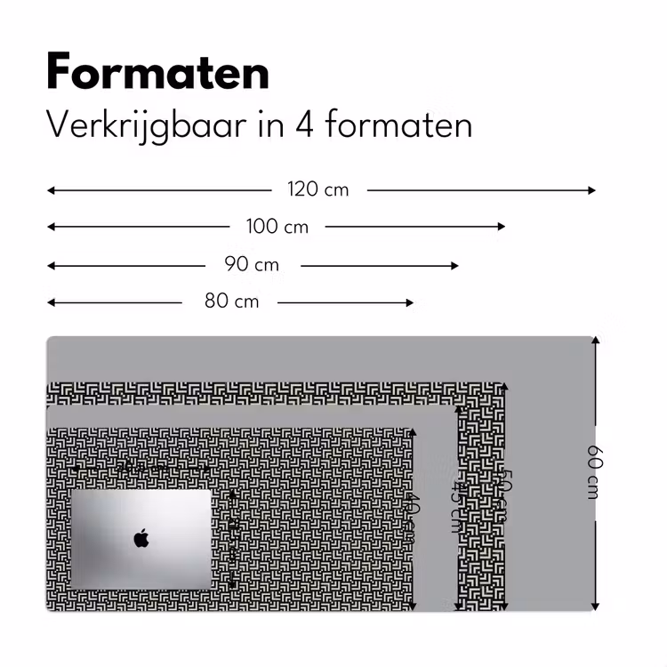 Patroon - Marmer - Zwart Muismat XXL klein 681 -sfeer5