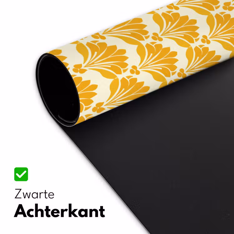 Patroon - Motief - Geel Muismat XXL klein 681 -sfeer2