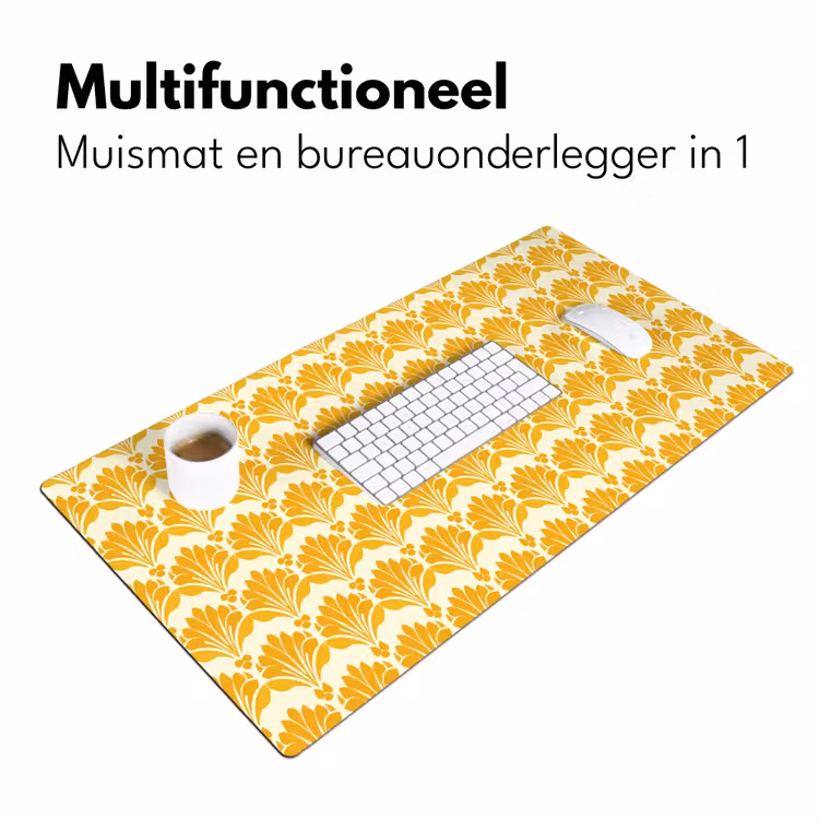Patroon - Motief - Geel Muismat XXL klein 681 -sfeer4