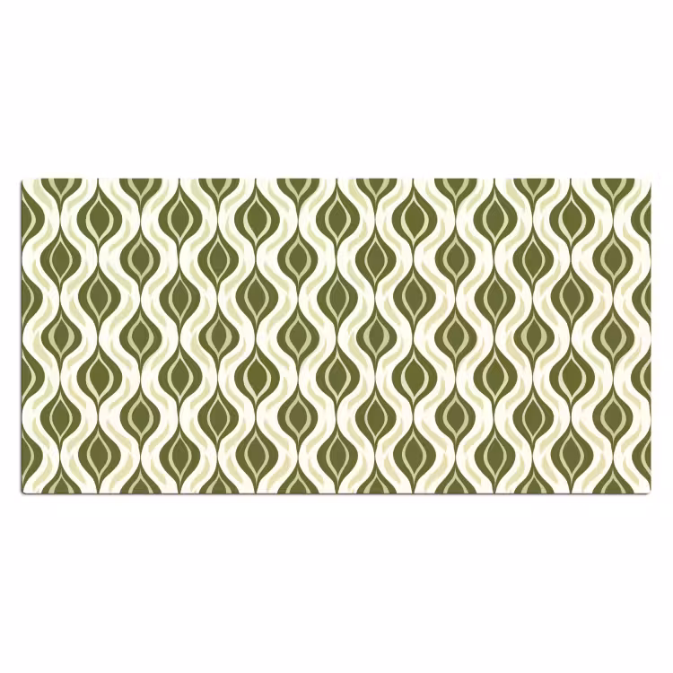 Patroon - Retro - Groen Muismat XXL klein 681 -3d_leeg