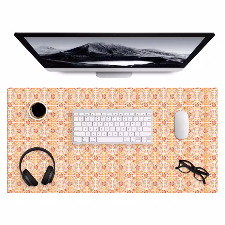 Patroon - Retro - Kleur Muismat XXL klein 681 -3d