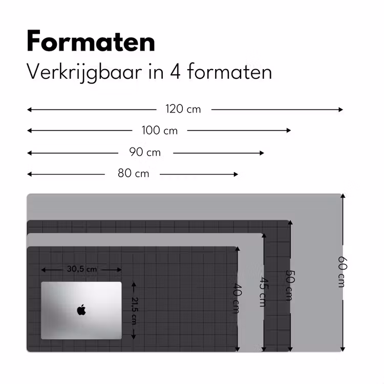 Patroon - Tegel - Antraciet Muismat XXL klein 681 -sfeer5
