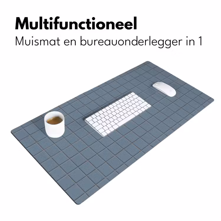Patroon - Tegel - Blauwgrijs Muismat XXL klein 681 -sfeer4