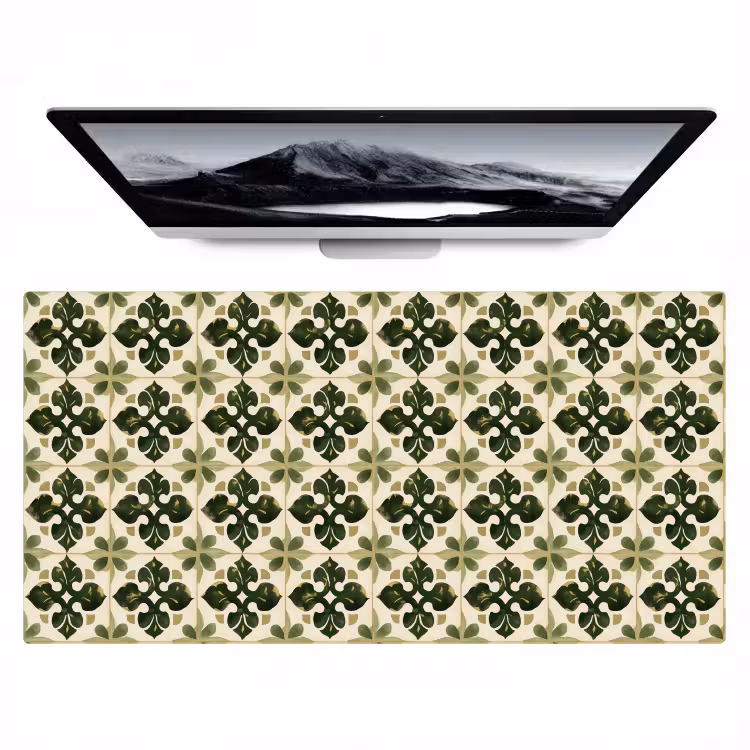 Patroon - Tegel - Groen Muismat XXL klein 681 -zzz3d