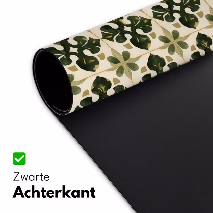 Patroon - Tegel - Groen Muismat XXL klein 681 -sfeer2