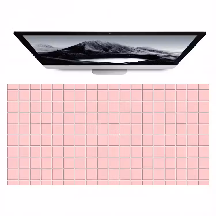 Patroon - Tegel - Pastelroze Muismat XXL klein 681 -zzz3d