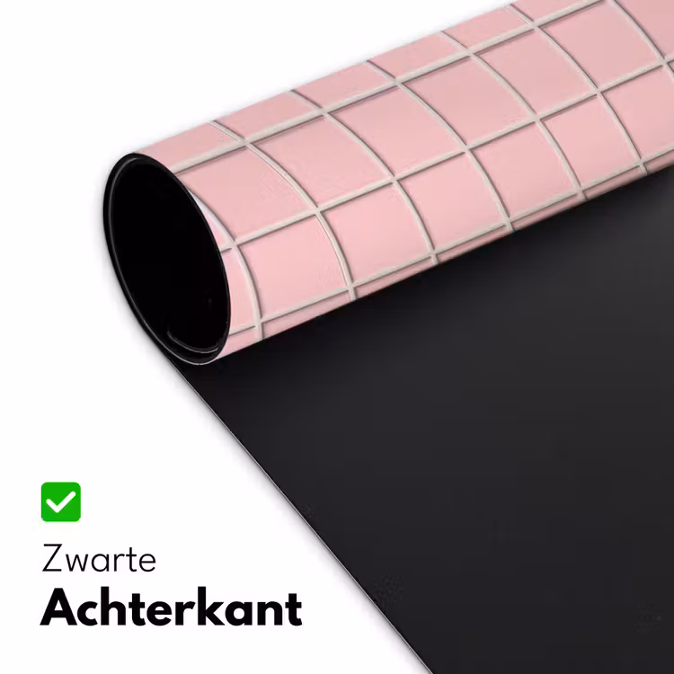 Patroon - Tegel - Pastelroze Muismat XXL klein 681 -sfeer2