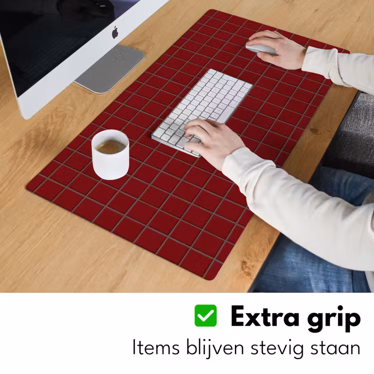 Patroon - Tegels - Burgundy Muismat XXL klein 681 -sfeer3