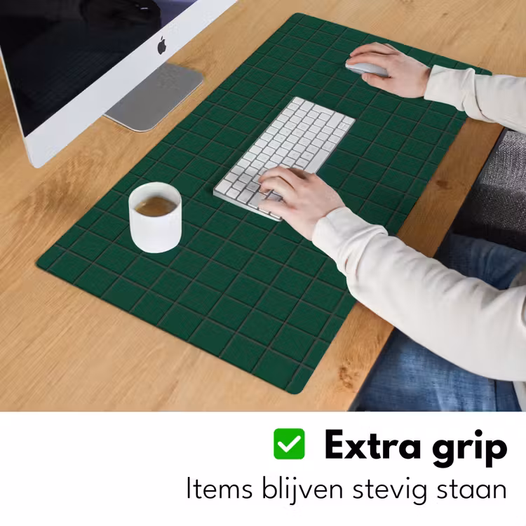 Patroon - Tegels - Dennen - Groen Muismat XXL klein 681 -sfeer3