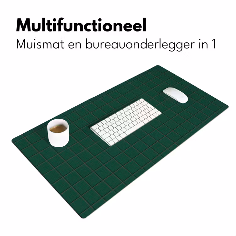 Patroon - Tegels - Dennen - Groen Muismat XXL klein 681 -sfeer4