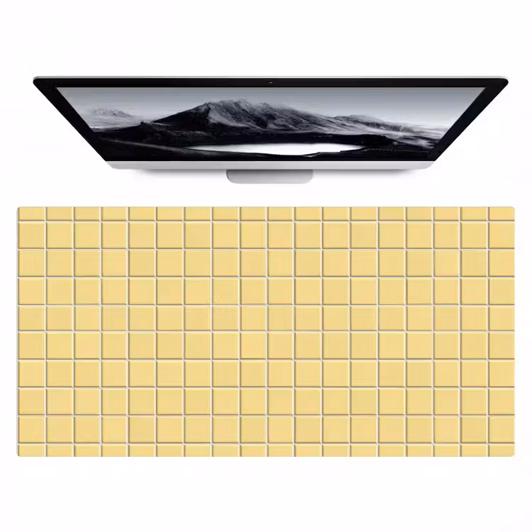 Patroon - Tegels - Geel Muismat XXL klein 681 -zzz3d