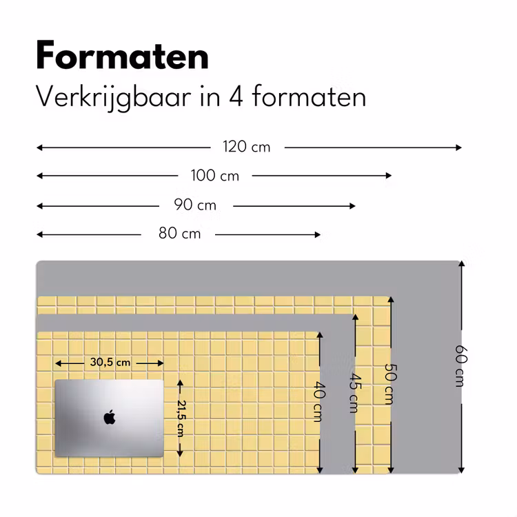 Patroon - Tegels - Geel Muismat XXL klein 681 -sfeer5