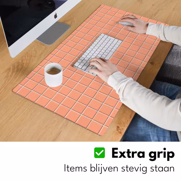 Patroon - Tegels - Perzik Muismat XXL klein 681 -sfeer3