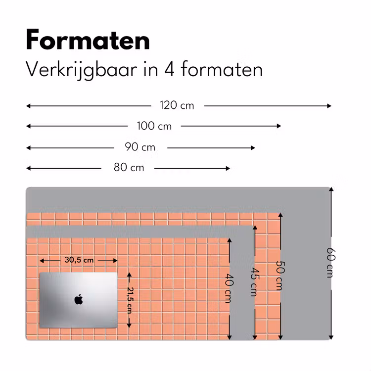 Patroon - Tegels - Perzik Muismat XXL klein 681 -sfeer5