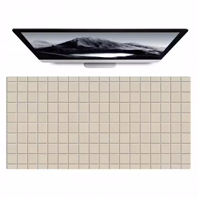 Patroon - Tegels - Taupe Muismat XXL klein 681 -zzz3d