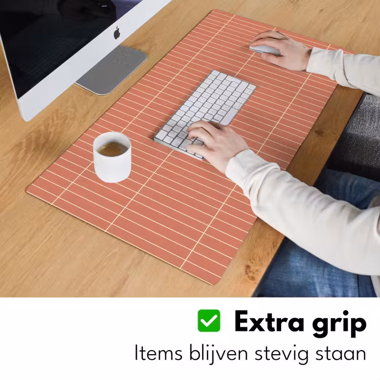 Patroon - Tegels - Terracotta Muismat XXL klein 681 -sfeer3