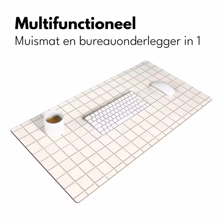 Patroon - Tegels - Wit Muismat XXL klein 681 -sfeer4