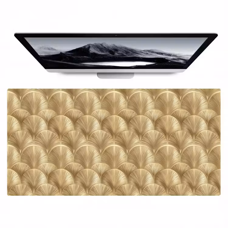 Patroon - Waaier - Goud Muismat XXL klein 681 -zzz3d