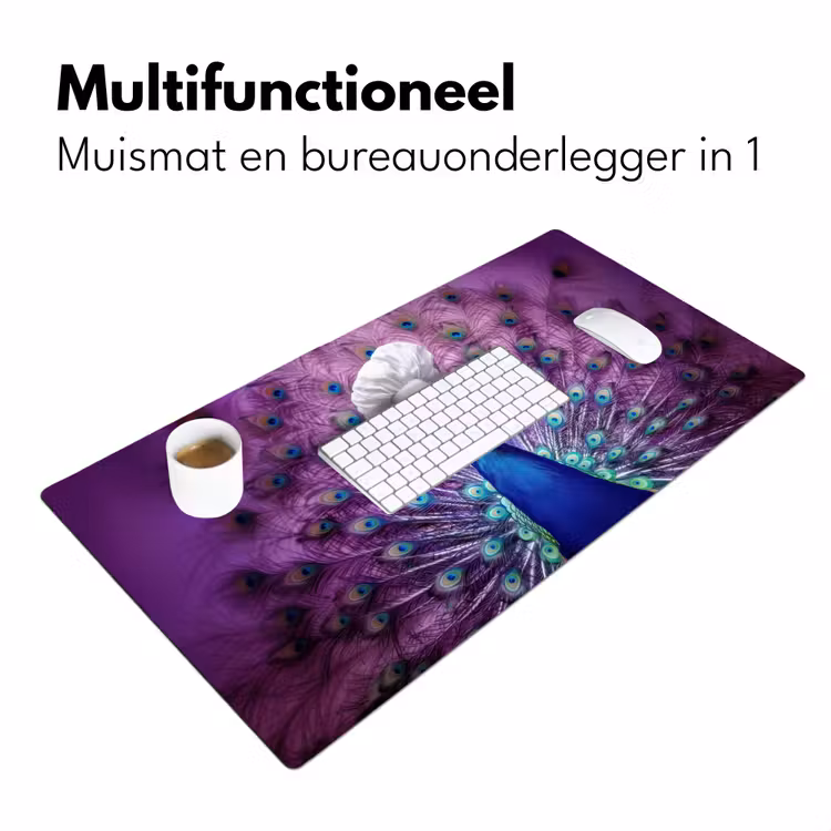 Pauw - Koksmuts - Cool - Paars Muismat XXL klein -sfeer4