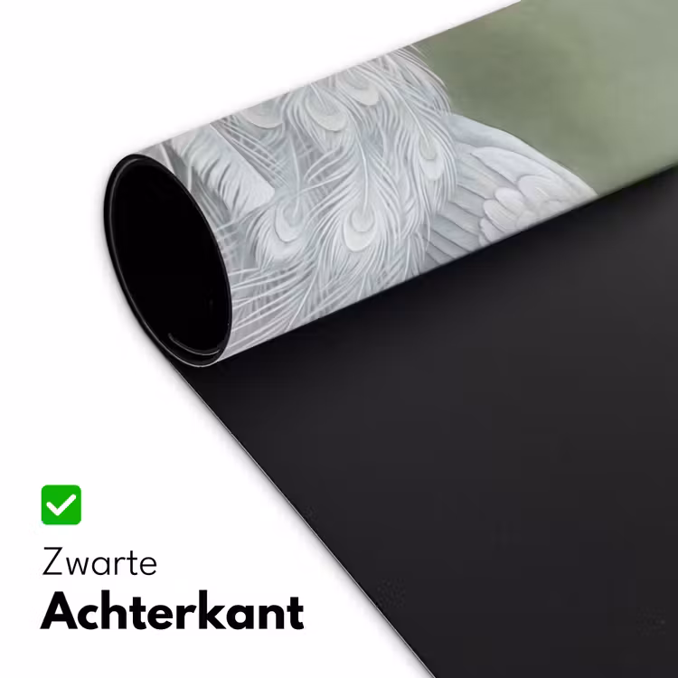 Pauwen - Wit - Natuur - Groen Muismat XXL klein -sfeer2