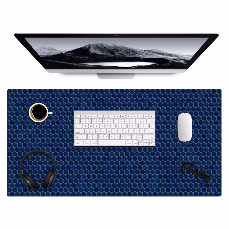 Penny - Mozaïek - Donkerblauw Muismat XXL klein 681 -3d