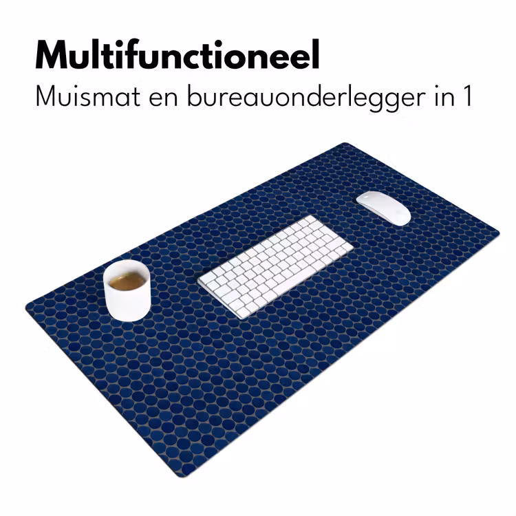 Penny - Mozaïek - Donkerblauw Muismat XXL klein 681 -sfeer4