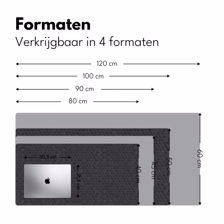 Penny - Mozaïek - Donkergrijs Muismat XXL klein 681 -sfeer5