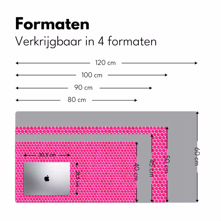 Penny - Mozaïek - Felroze Muismat XXL klein 681 -sfeer5